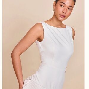 PrettyLittleThing White Sheath Jumpsuit Bateau Neckline